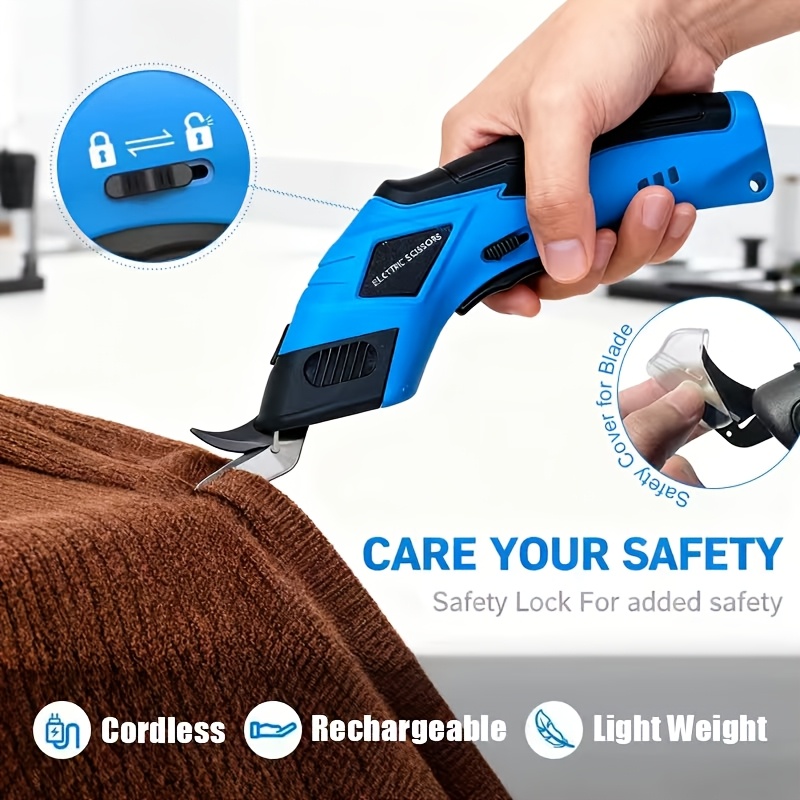 usb rechargeable multifunctional electric scissors lightweight and sharp tip suitable for trimming all kinds of fabrics leather and flowers and leaves etc electric scissors with electric sharp function Product details 2