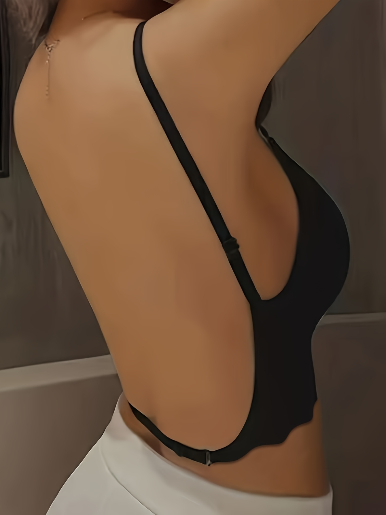 Sexy Fan-Shaped Cross-Front Strapless Bra - Breathable, Comfortable, Removable Pads, Seamless Wireless Design for Adult Daily Wear, Solid Color, Comfortable Support | Scalloped Back Design | Removable Pads Bra | Seamless stronling