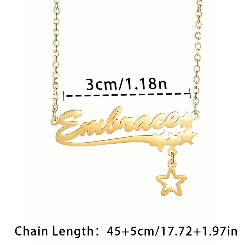 Custom 18K Gold-Plated Star Pendant Necklace for Couples