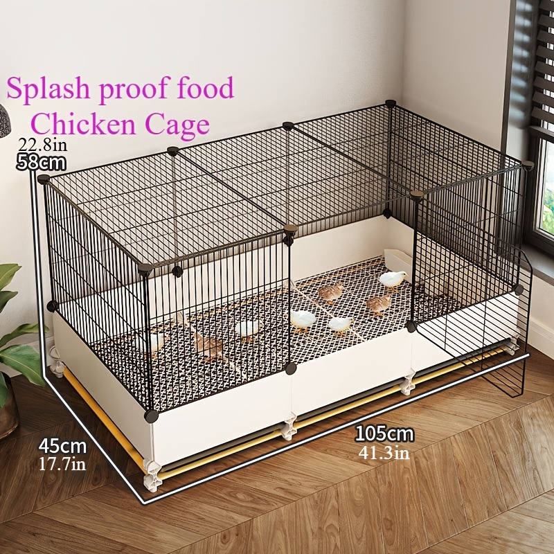 

Chicken Cage, Stainless Steel Wire Mesh, Locking Door, Removable Tray For