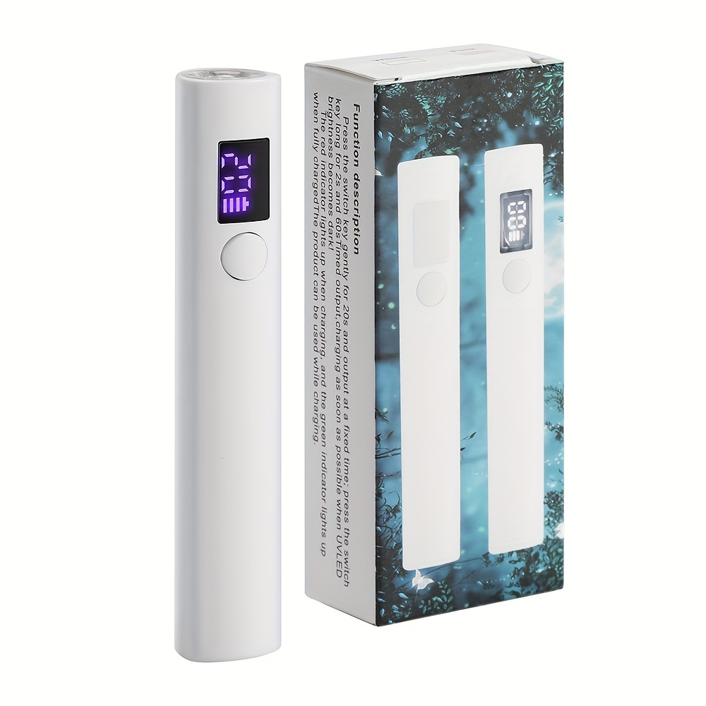 Portable LED Nail Lamp with Digital Display, Quick-Dry Gel Polish Curing Device, USB Charging, Nail Dryer for Manicure and Nail Art