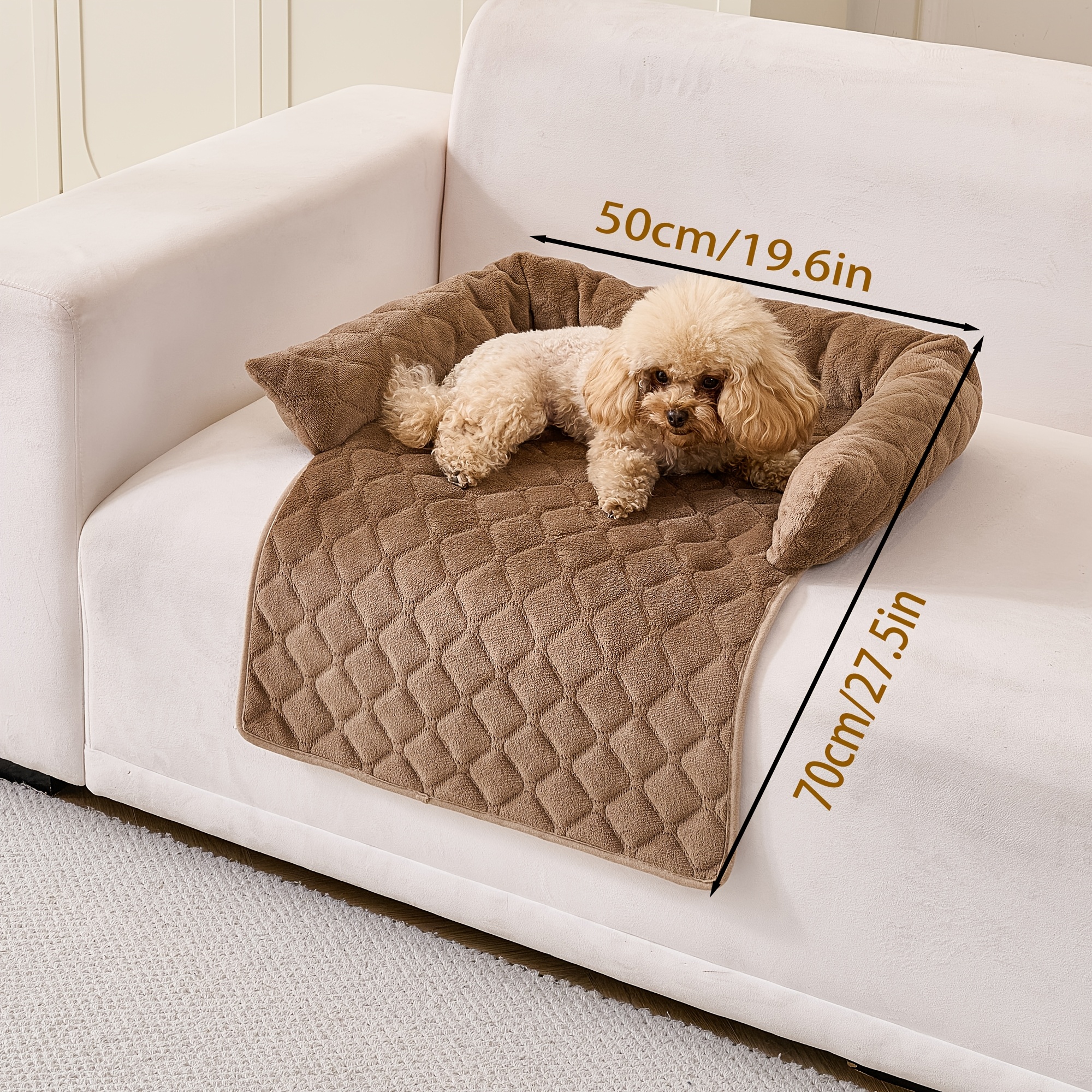 TEMU Minimalist Pet Bed With Technology Technology, A Skid-proof And Scratch-resistant Pet Sofa Bed, With A Washable Sofa And Bed With Pillow.
