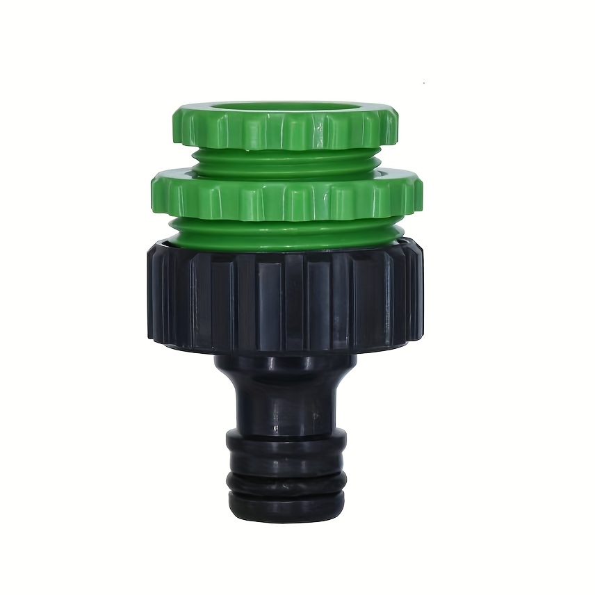 Image of Universal Tap Adapter Connector For 1/2", 3/4", And 1" Hoses - Versatile Attachment For Car Washing, Water Guns, And Washing Machines - Made Of Plastic