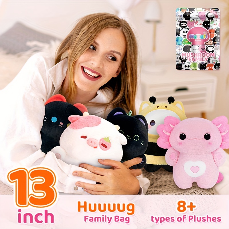 

Mewaii Mystery Huuuug Family Bag - 12 Inch Hug Family Plush Kawaii Body Pillow Cute Stuffed Animals Soft Plushies Kitten Throw Gift For, Halloween Birthday Easter Christmas Gift, Anniversary