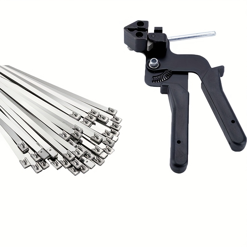 stainless steel cable tie cutting pliers special tool for fastening and cutting stainless steel cable ties with 100 stainless steel cable ties high strength labor saving tool pliers for home and industrial use