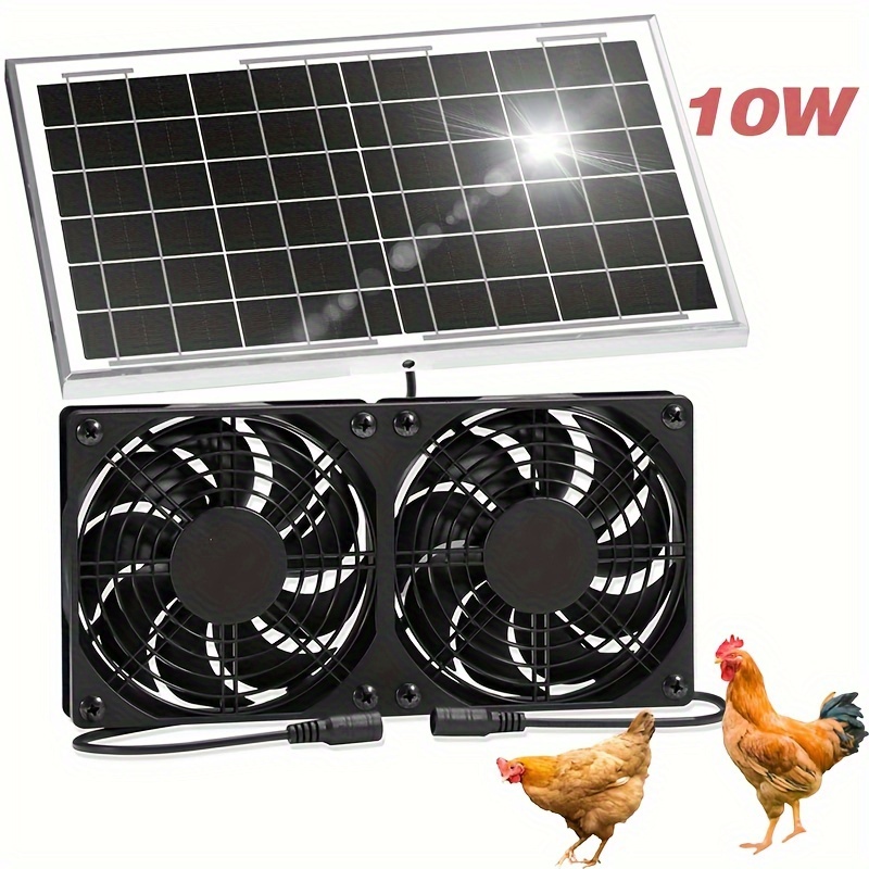

Solar-powered Dual Fan Ventilator Kit, 10w/12v - Perfect For Chicken Coops, Greenhouses, Sheds & Pet Houses