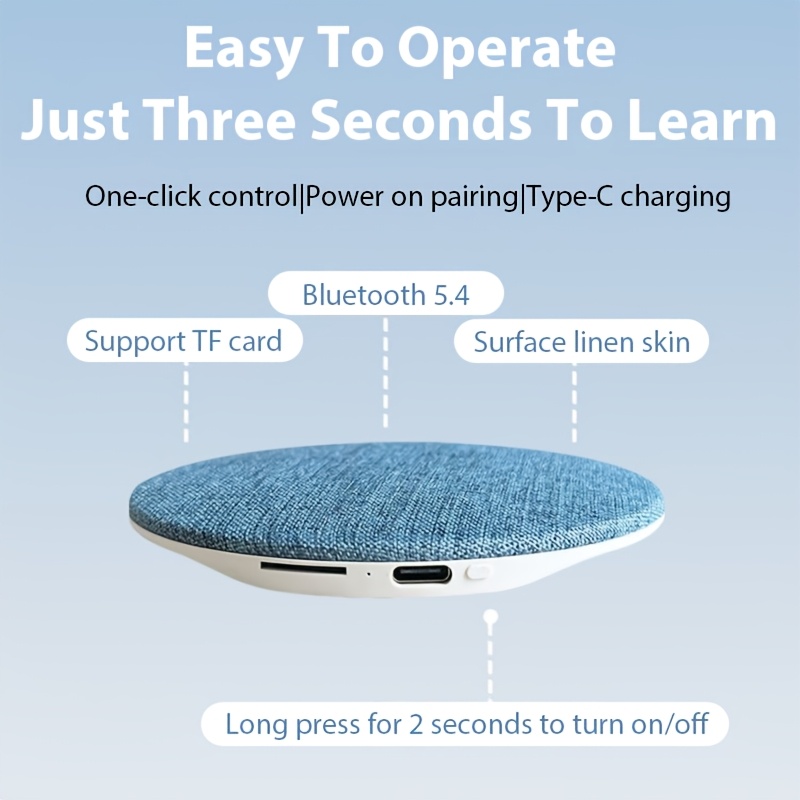 Smart Ultra-Thin Under-Pillow Sleep Speaker: Bass Bone Conduction Wireless Sleep Aid Device, Portable Speaker with White Noise, Stereo Surround Sound, Sleep Timer, USB Charging, a Must-Have for Music Lovers, And a Great Birthday Gift - Image 7