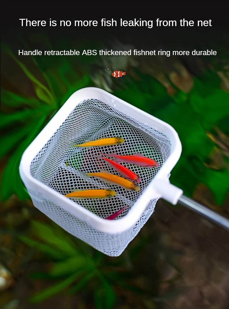Fish Tank Retractable Fishing Net High-Capacity Cleaning Thickened