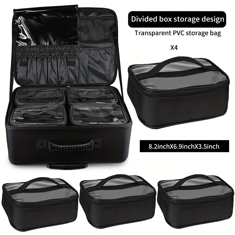 extra large rolling makeup train case portable cosmetic Temu