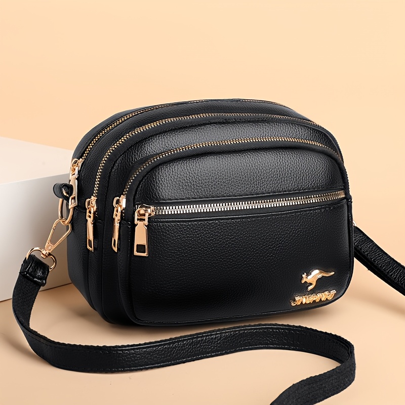 Image of Women's New Bag, Women's Versatile Shoulder Body Bag, Large Capacity, Women's Body Bag, Pu Shoulder Bag, Women's Fashion Handbag, Solid Color Shoulder Bag, , Convenient Commuting Bag Casual Bag
