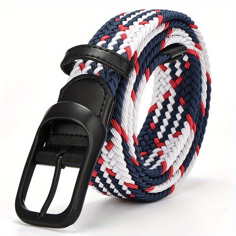 Alloy Buckle Elastic Belt Unisex Stretch Waistband