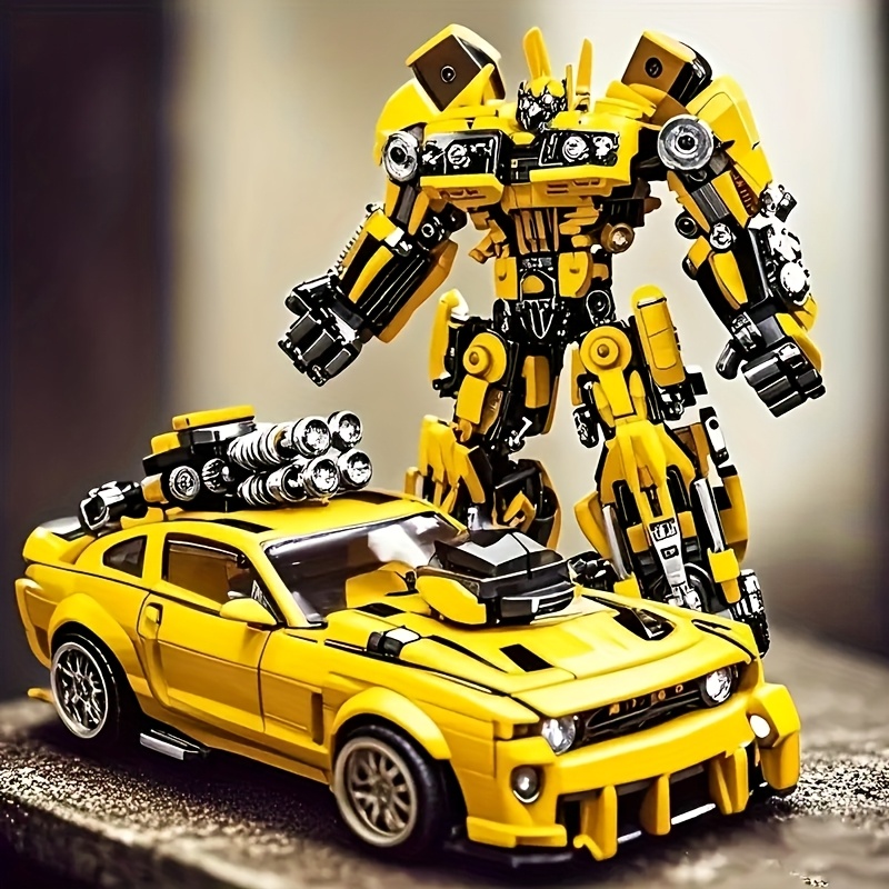 A set of 1000+ particle mecha robot car 2in 1 toy, movable joints, pushing mobile wheels, mechanical mecha building blocks - perfect for birthday gifts, desktop decorations, Christmas gifts