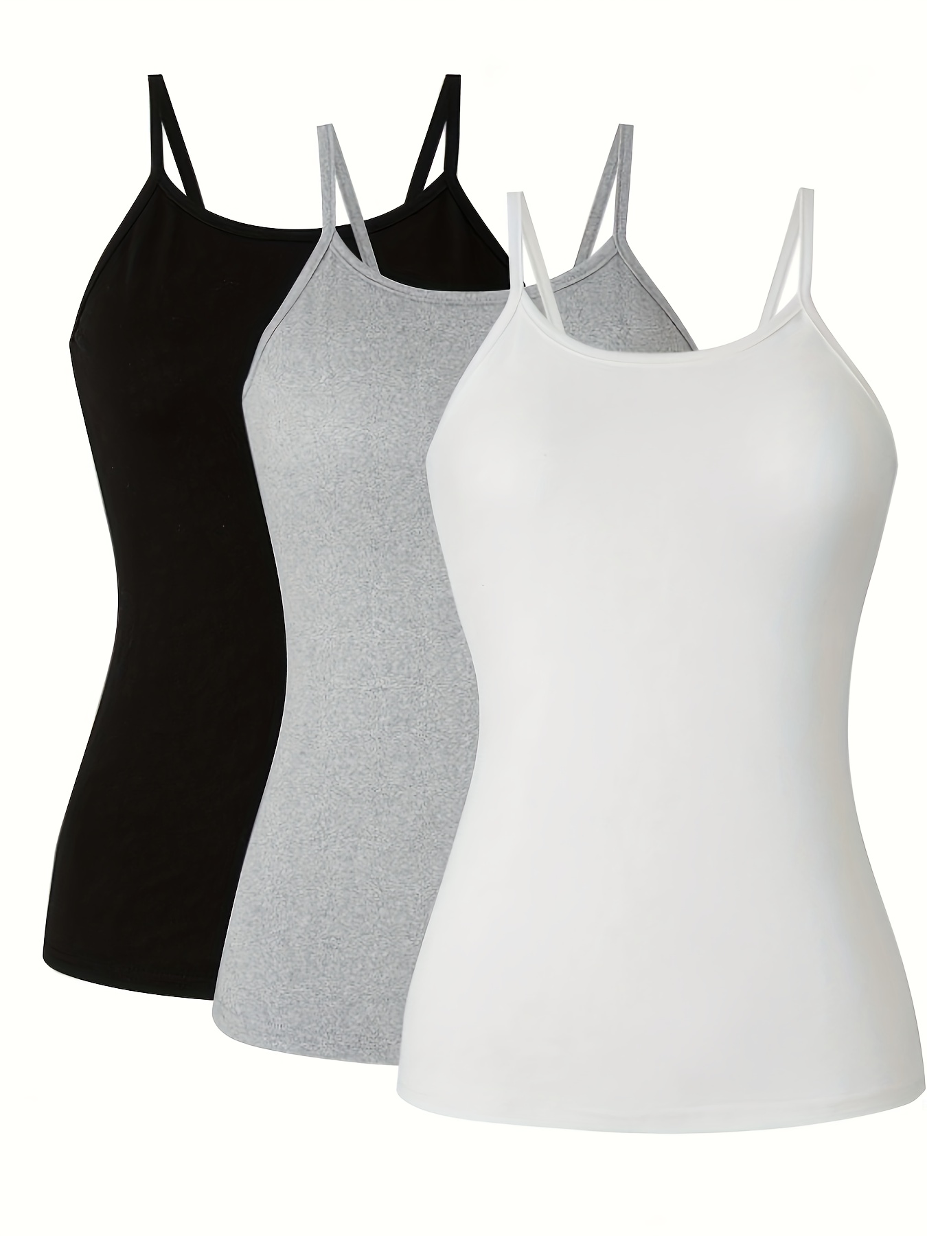 Buy Women 1/2 Pack Cotton Lace Vest, Trim Neck Camisole Basic Wide Straps  Sleeveless Shirt Cami Top Summer Online at desertcartZimbabwe