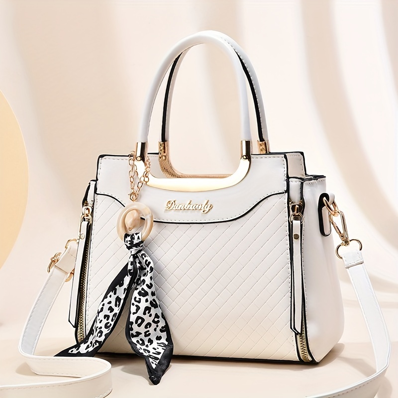 Image of Gift For Mom, Family Large Capacity Handbag Women's Bag New Style Ladies Texture Quilting Shoulder Bag Mom Bag Thanksgiving Gift