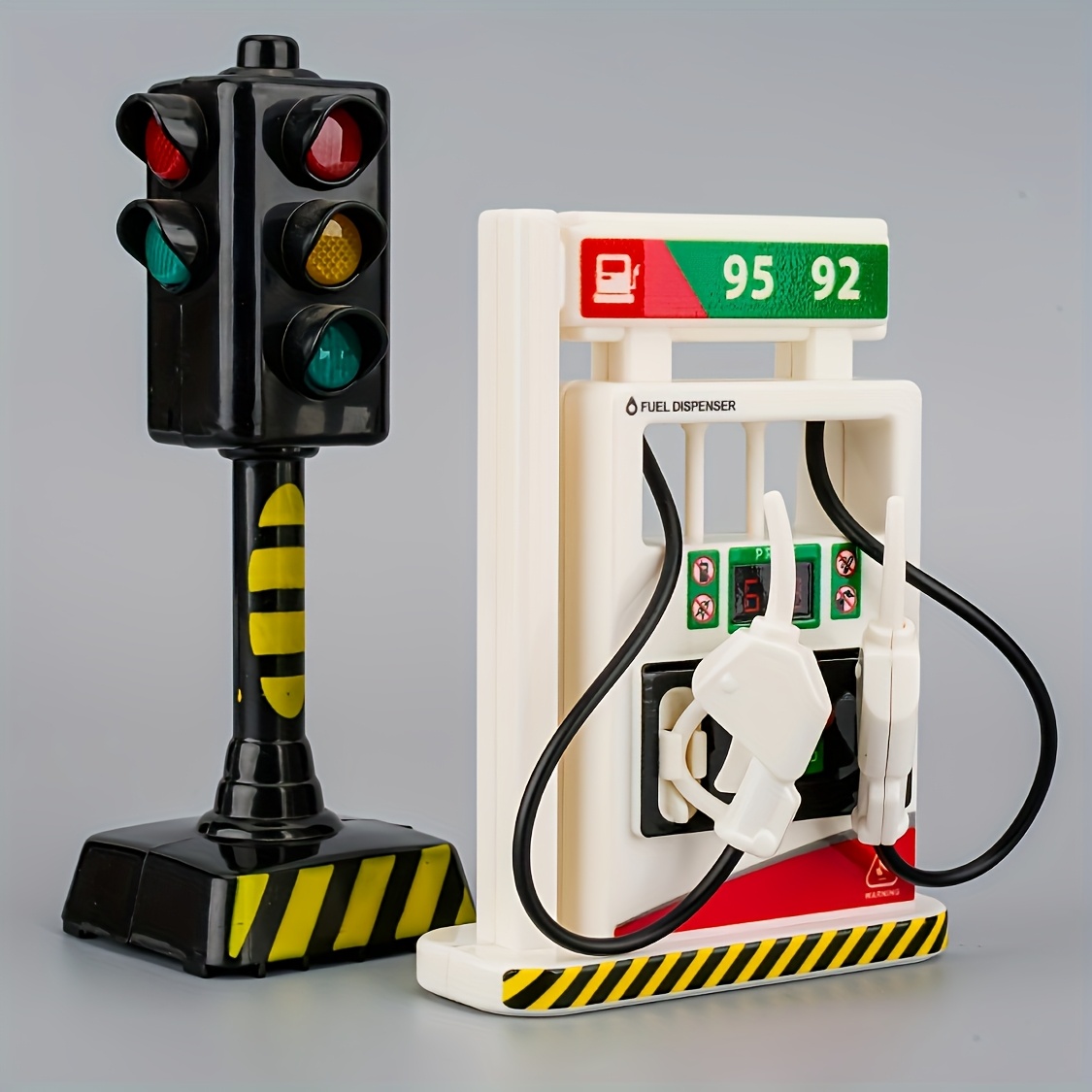 TEMU Play Toy Set 1 Toy And 1 Refueller Toy Model Traffic Lamps Kids