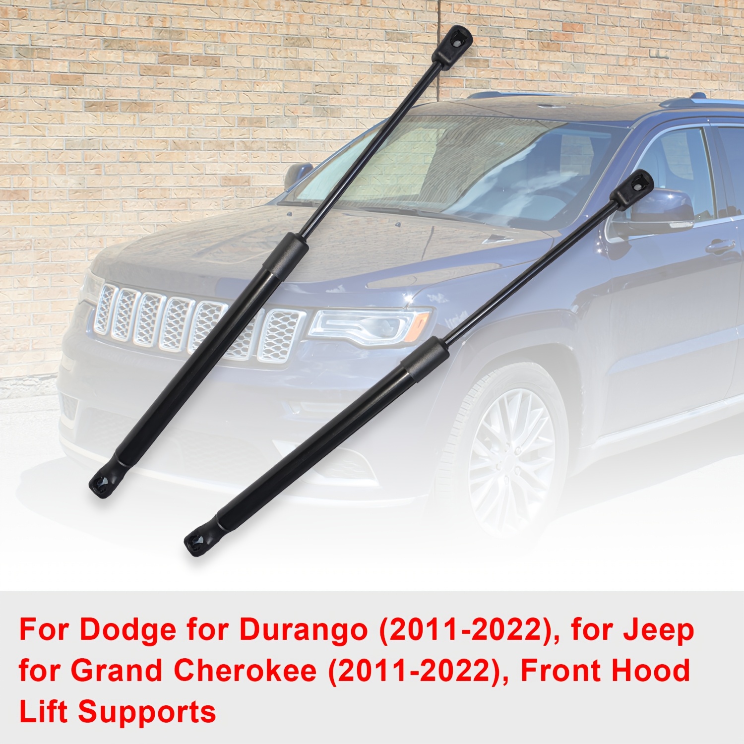 1999-2004 Jeep Grand Cherokee 2 pc 14.55 Inch Strong Arm Back Glass Lift Supports - Gas Spring Lift