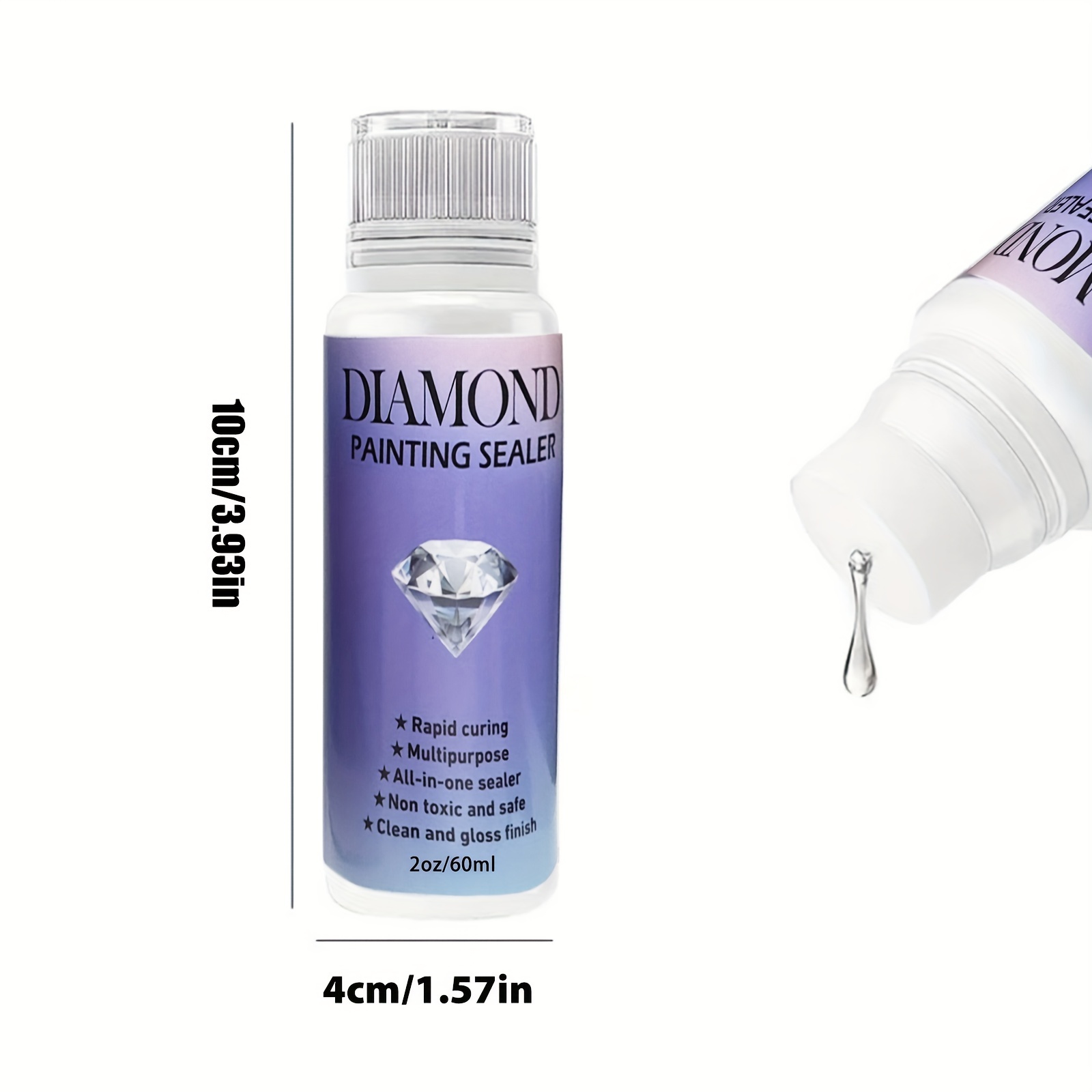  Diamond Painting Sealer 2 Pack 240ML 5D Diamond Painting Glue  Sealer Permanent Hold & Shine Effect Diamond Painting Accessories Glue for Diamond  Painting, Puzzles and DIY Craft (4 OZ Each Bottle) 