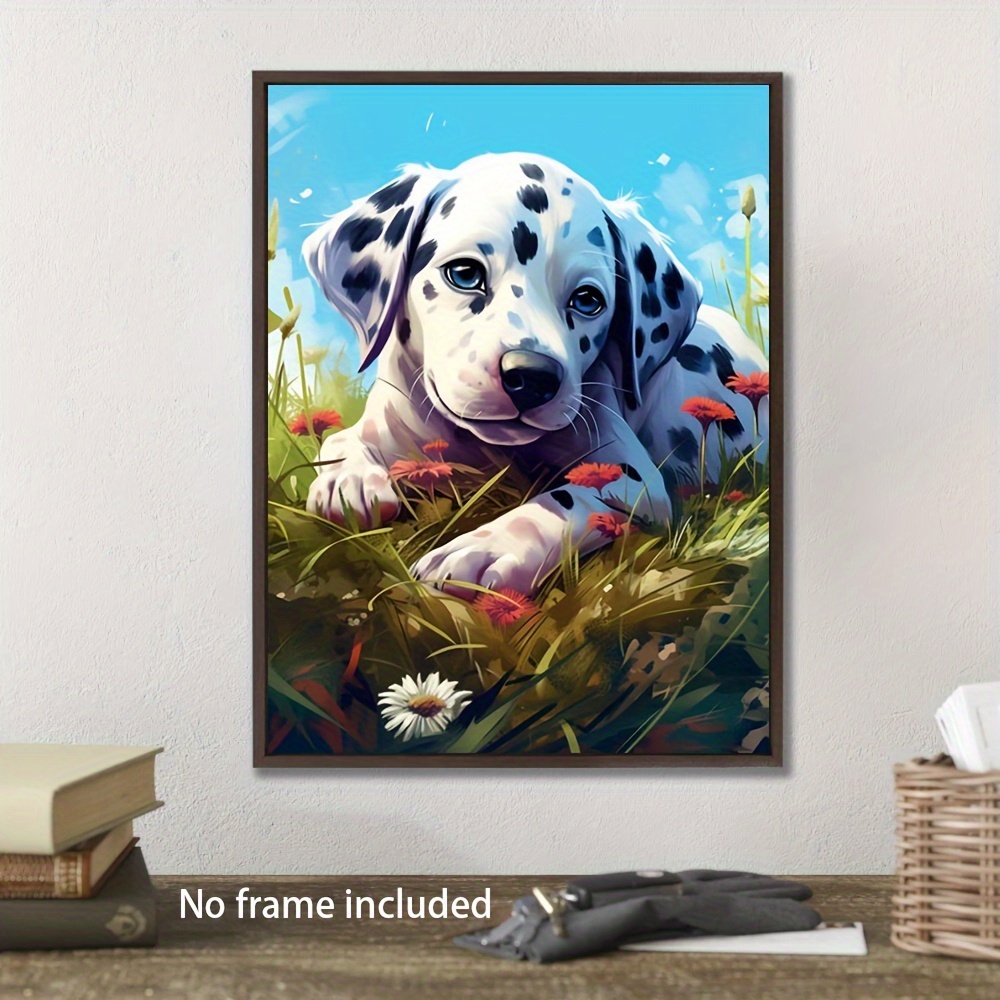 dalmatian puppy canvas art print 12x16 frameless oil Temu Bahrain