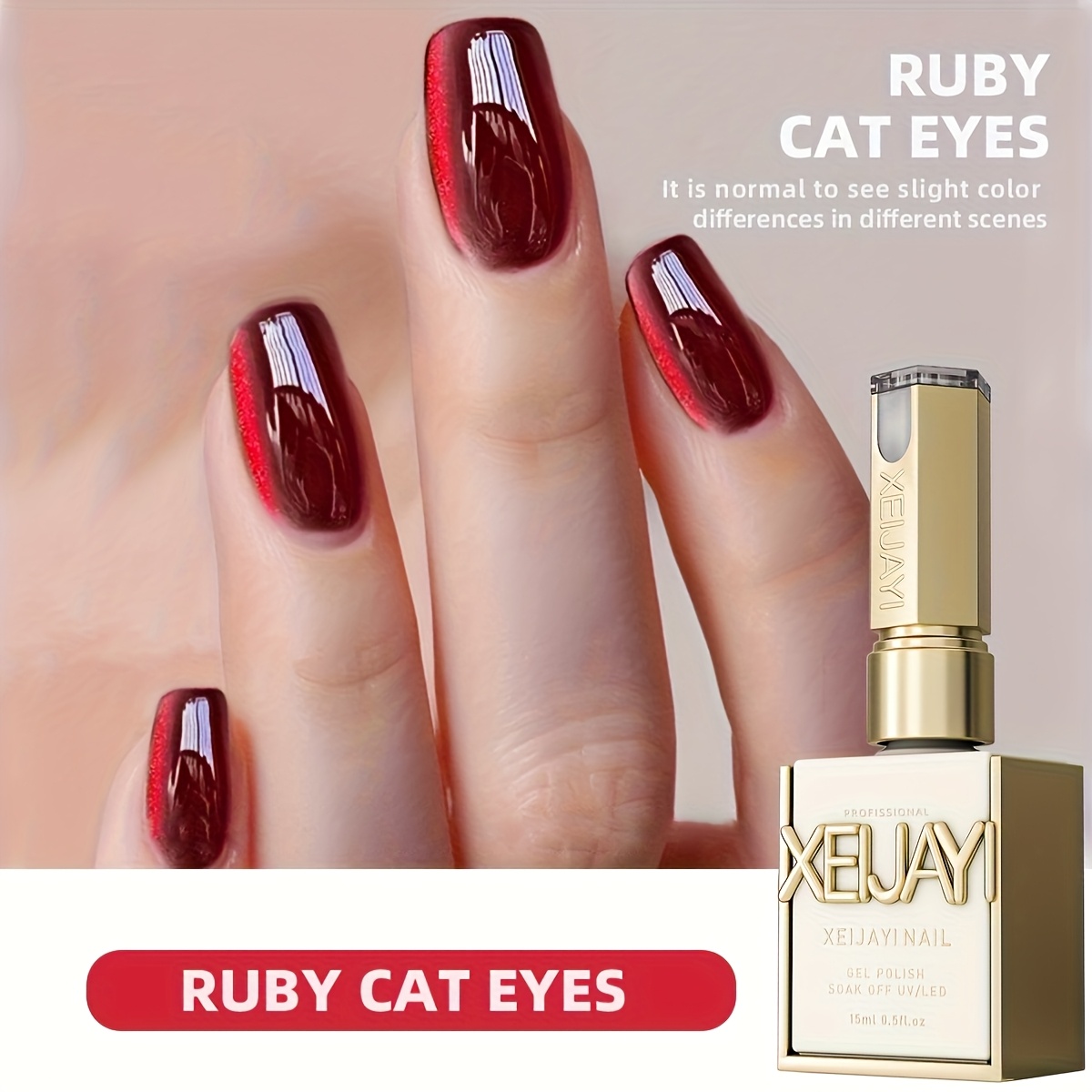 15ml Xeijayi Holographic Cat Eye Magnetic Gel Polish - /led Suitable For Salon & Diy Nail Art, Magnetic Suitable For Nail Soak-off Systems, /korean Style Gel For Activation