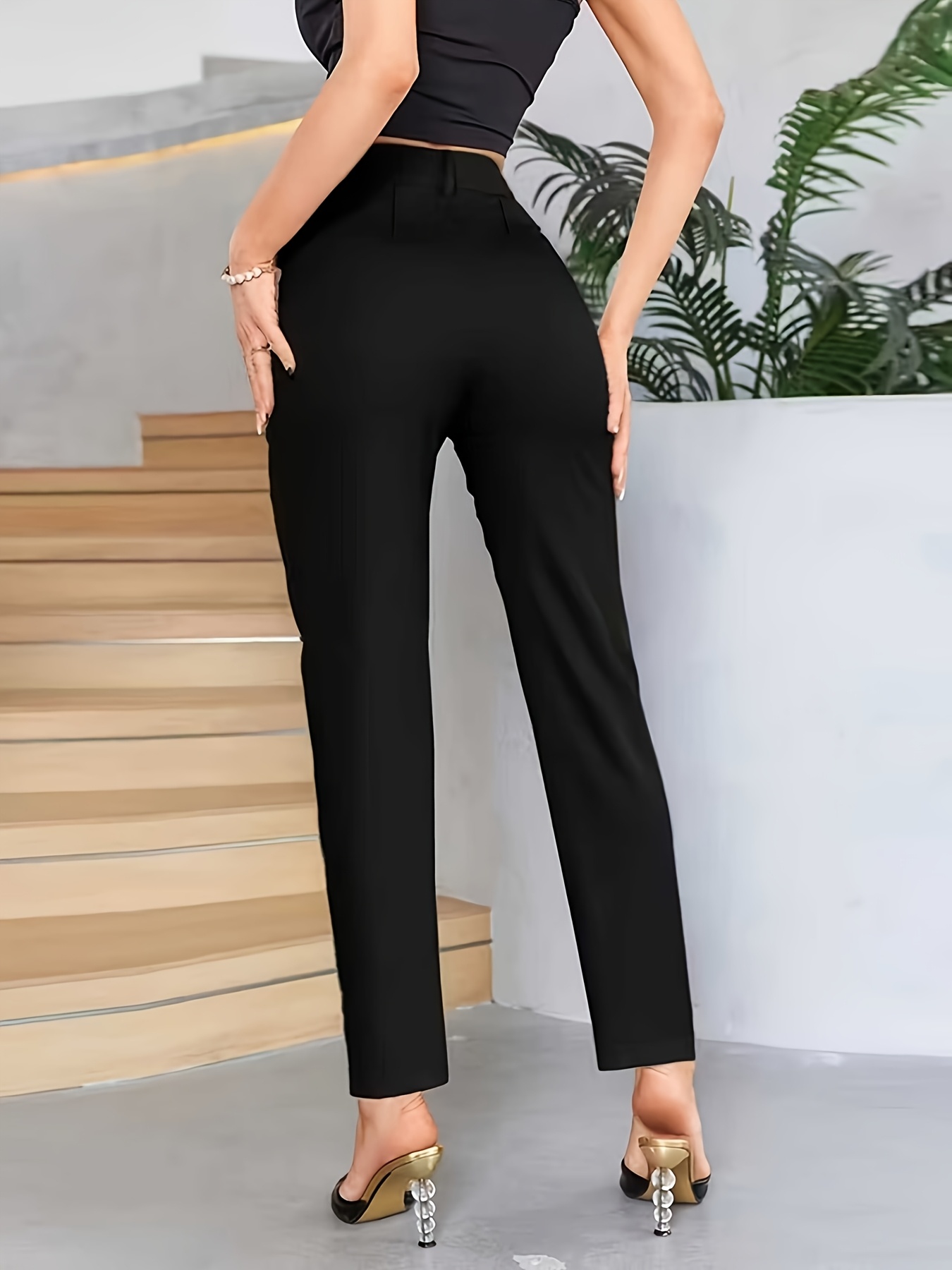 womens elegant dress pants ankle pants elegant style machine - Temu Oman
