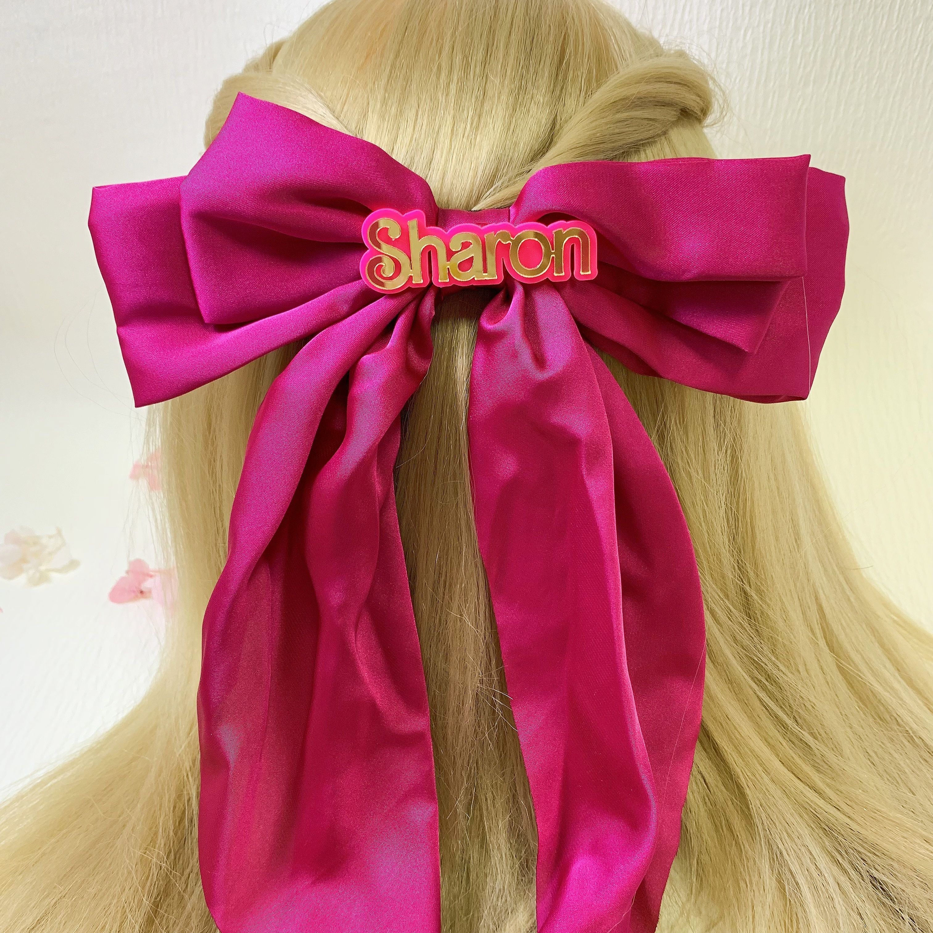 TEMU A Personalized Acrylic Name Hair Clip With Customizable Creative Bow In Of , Diy Letter Hair Clip, A Perfect Gift For Female To Decorate Their Hair.