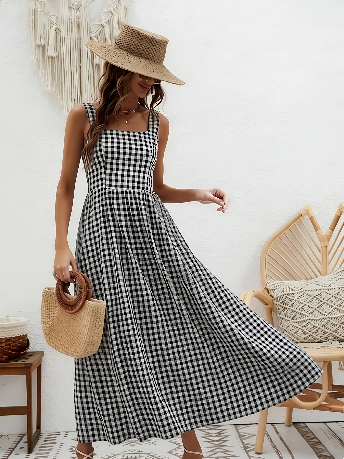 gingham dress women sold on Temu United States