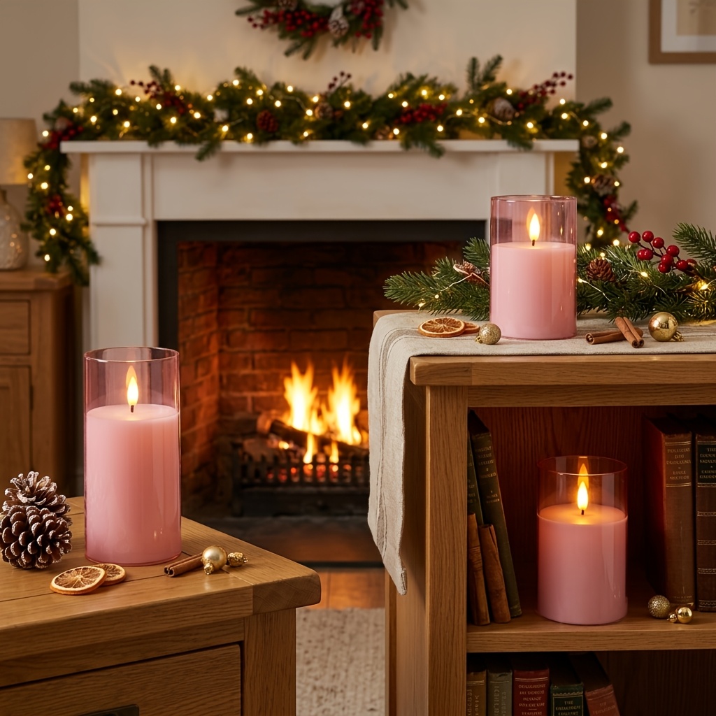 LED Electric Candles for Home Decor, Battery-Powered with Timer Function