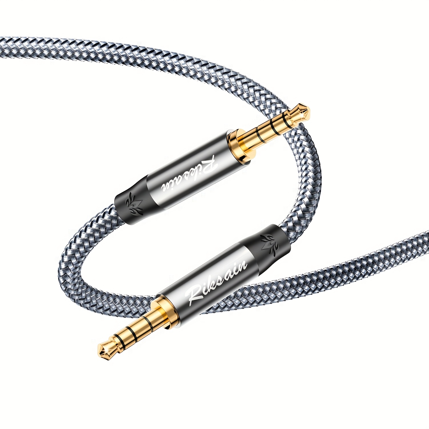 3.5mm Male To 3.5mm Male Aux Audio Cable, 4-pole Stereo Trrs Jack Auxiliary Cable, Nylon Braided Auxiliary Cable, For Headphones, Speakers, Mobile Phones, Tablets, Car Audio, Home Stereo