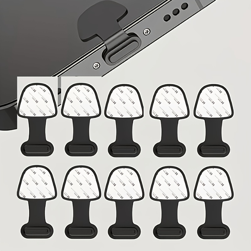 10pcs Anti-lost Dust Plug, Silicone Material, Dustproof And Scratch-proof, Suitable For Type-c And Other Models Of Equipment, Mobile Phone Charging Port Protective Plug