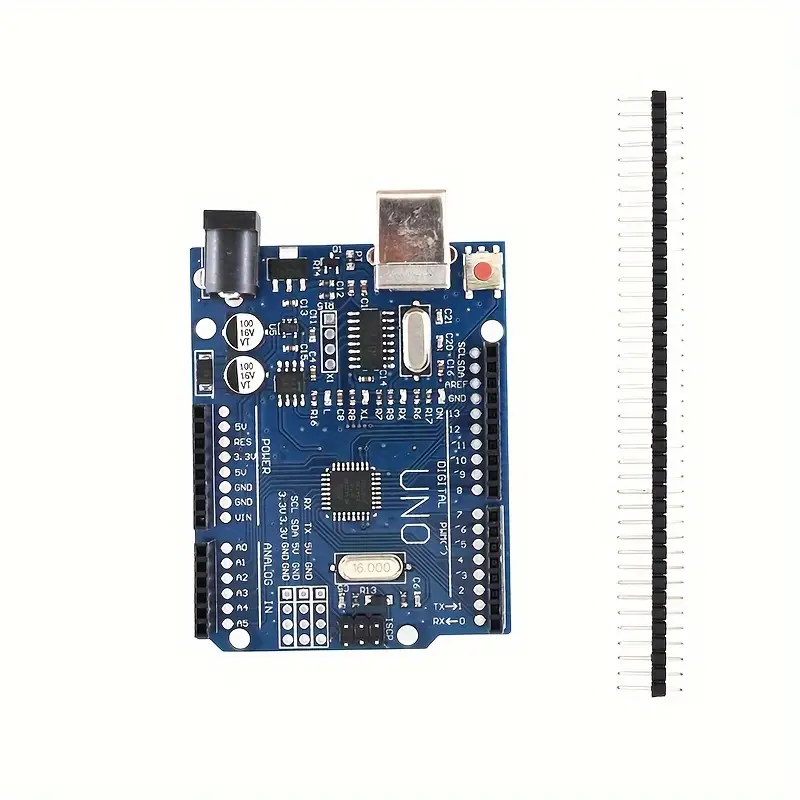 3 placas de desarrollo r3, microcontrolador 328p-au, versión ch340g, compatible con ide, cable usb y cabezales de pines de 2,54 mm, montaje en pcb, de cobre, conexión rápida, fuente de alimentación de 36 v, no batería Detalles del producto 4