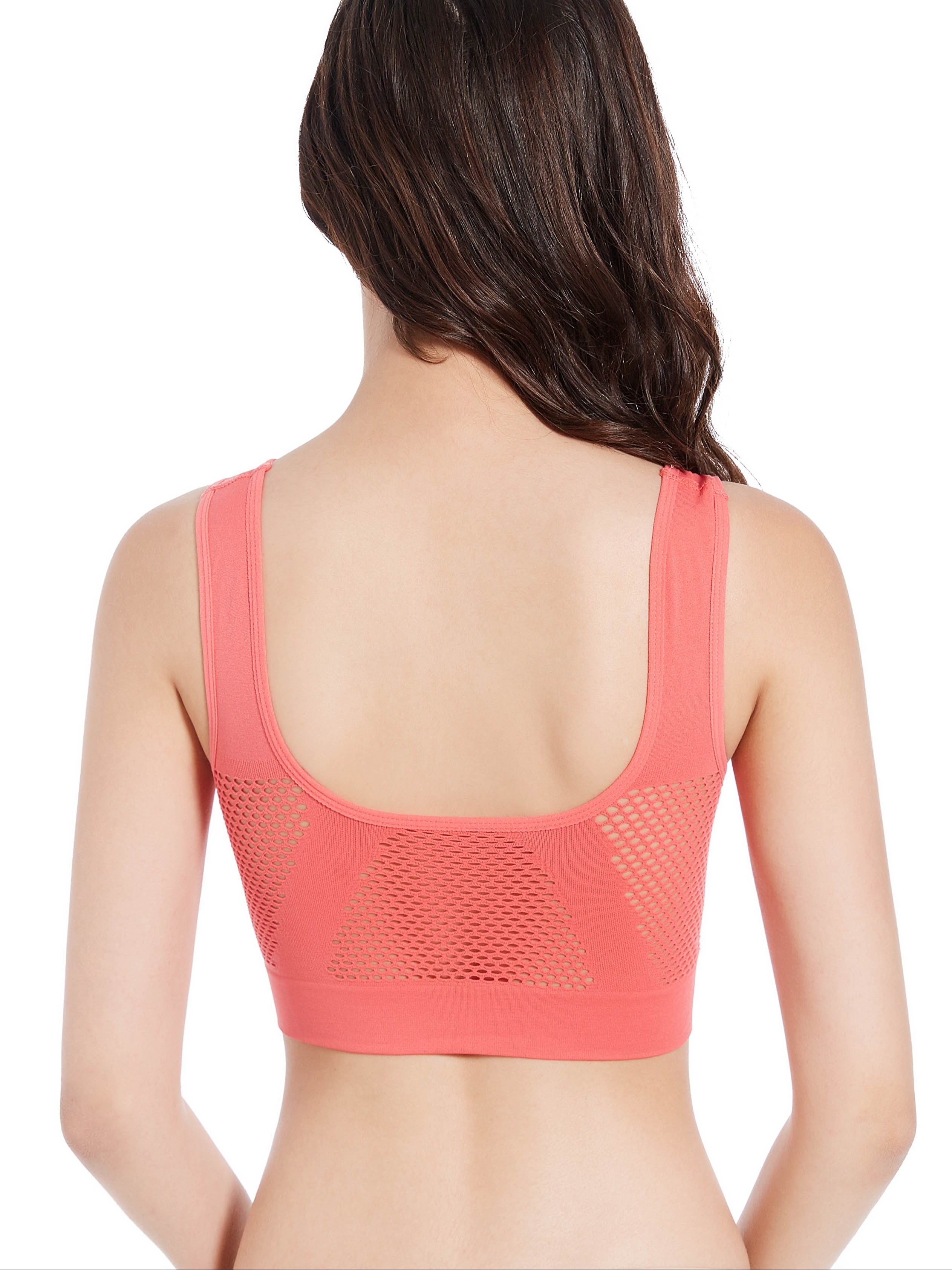 Seamless Breathable Bra Without Steel Ring, No Trace Hollow Mesh Thin Sports Yoga Sports Bra