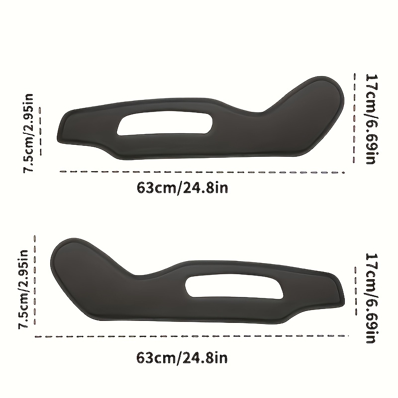 TEMU Suitable For /3 Front Seat Anti-kick Mats, Pu Leather Individual Seat Protectors (2pcs Set), Scratch-resistant And Wear-resistant Interior