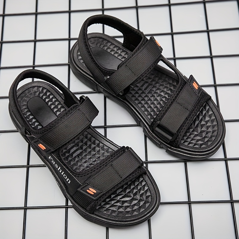 Sandales Respirantes Homme – Confort Été Sandales respirantes à bout ouvert pour hommes, couleur unie, avec grains de massage, confortables, antidérapantes, durables, anti-odeurs, chaussures d