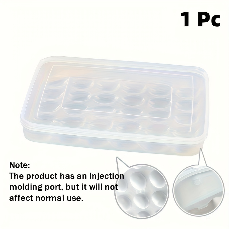 Image of 30-compartment Deviled Egg Holder With Cover - Water-resistant Durable Plastic Rectangular Storage Container For Refrigerator And Pantry Organization, Space- Egg Carton