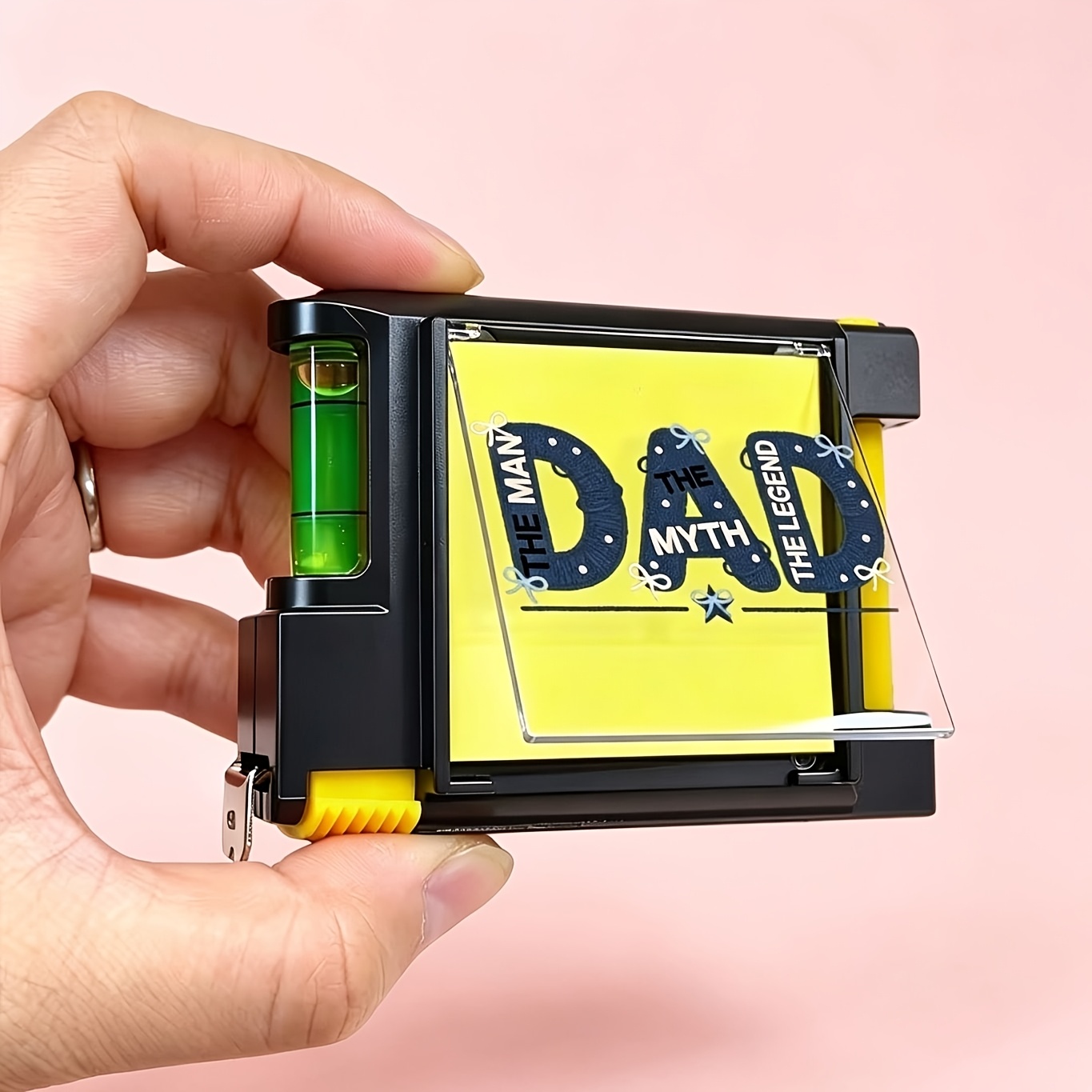 TEMU 4-in-1 Tape Measure Spirit Level With Sticky Note And Pen, Perfect Tape Measure Multitool Gift For Father's Day Birthday Gift, Tailoring,