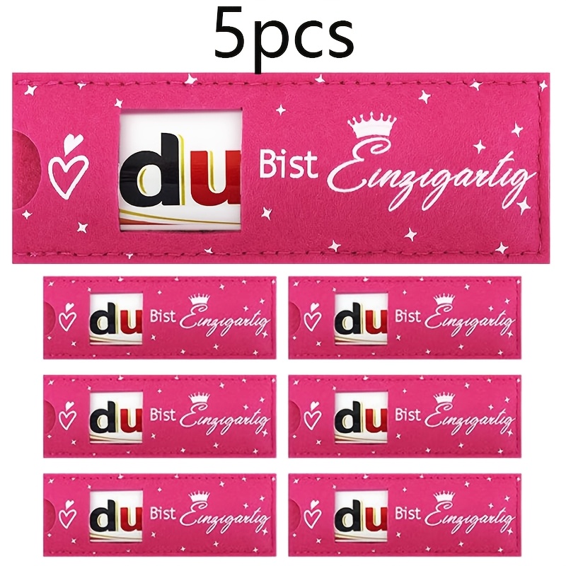 Image of Valentine's Day Gift Bag, German "" Text Design, Expressing Love , Suitable For Placing Chocolates And Money, Gift For Wife/husband, Boyfriend/girlfriend, Etc