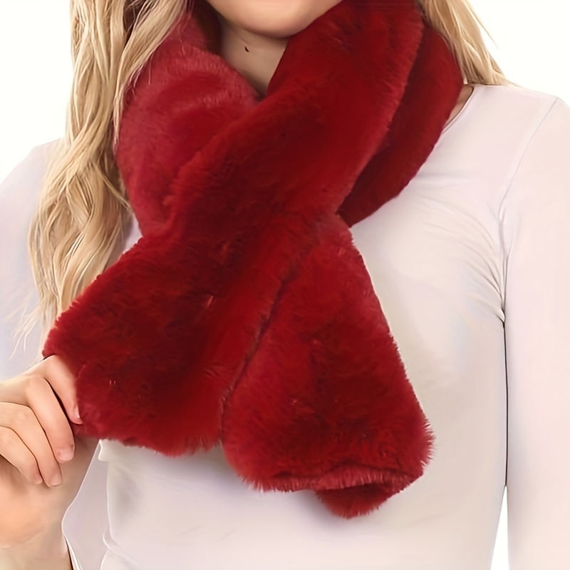 

Elegant Polyester Fur Scarf For Women - Solid Wrap, Hand Washable, , Decorative Winter Accessory For - 100% Polyester Tie-dye