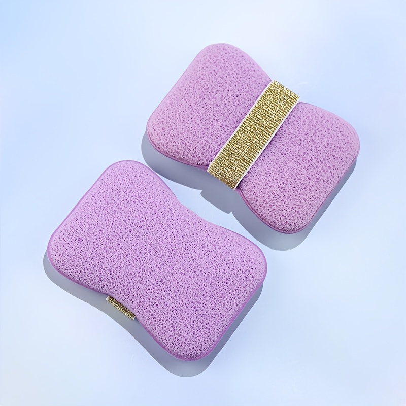 2pcs Bath Sponges Set with Hook and Magic Exfoliating Sponge
