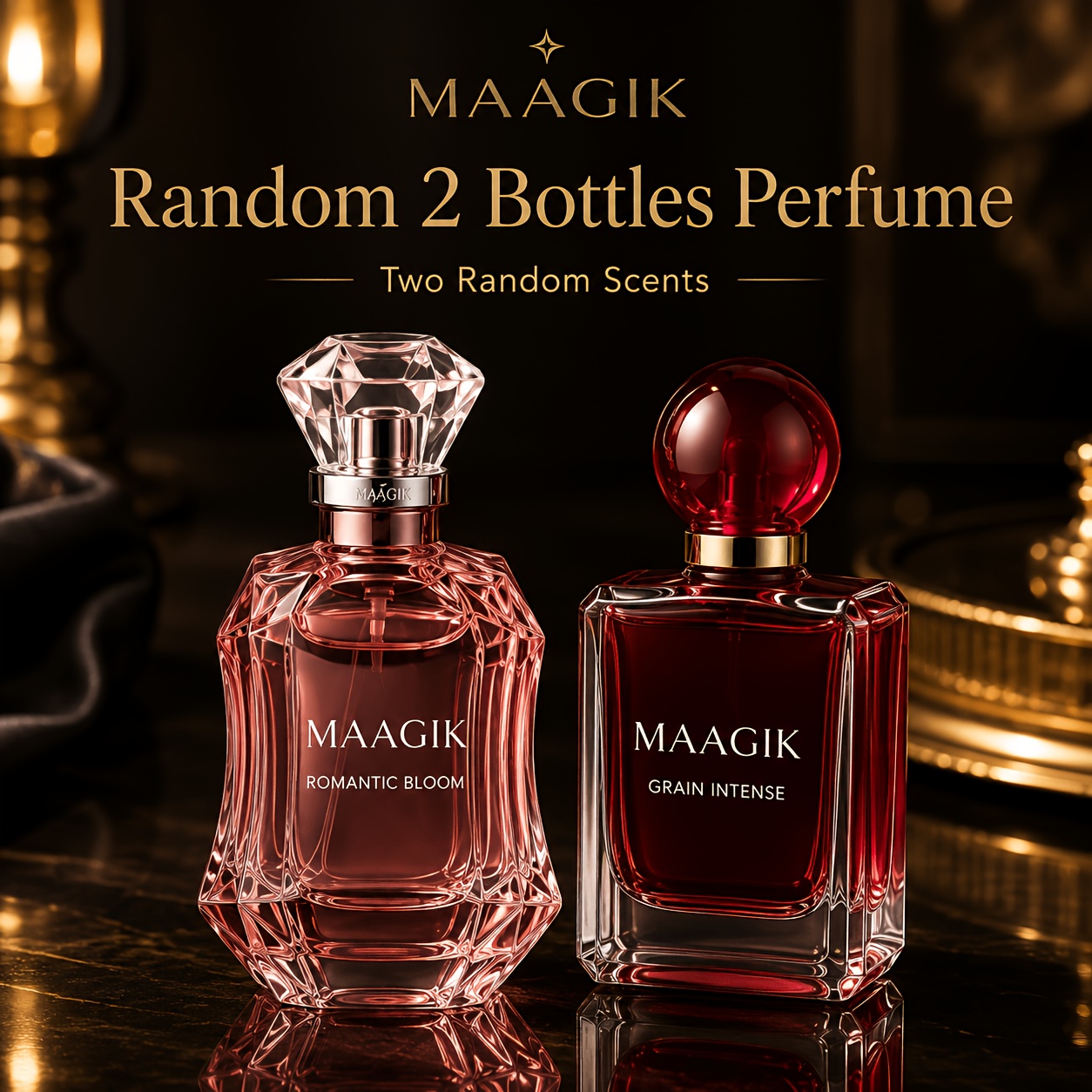 TEMU Maagik Ladies Random Perfume, Ladies Fragrance Gift Box Set, Random 2 Bottles Of Ladies Perfume Combination, Light Fragrance Perfume Series,