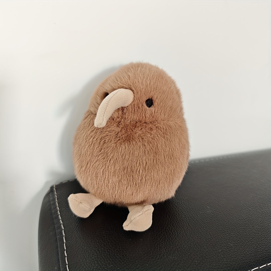 Image of A Single Mini Kiwi Plush Charm, An Adorable Bird Decoration Ideal For Gifting To For During New Year, Christmas, And Easter