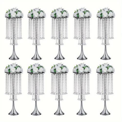 set of 2 pieces set of 10 pieces iron electroplated acrylic stand desktop decorative hanging chain vase home atmosphere decoration