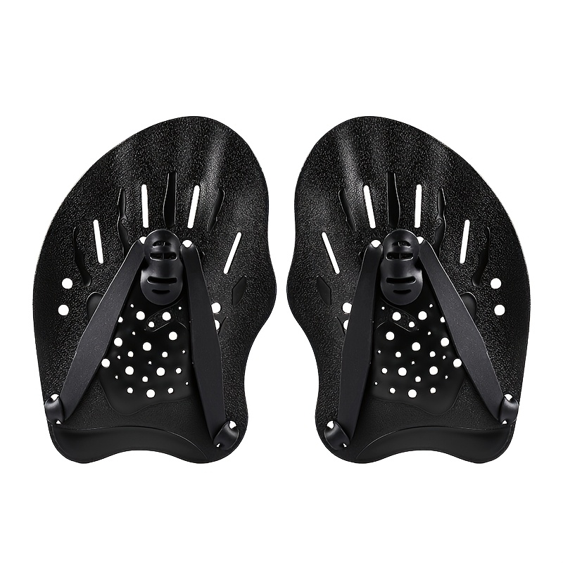 TEMU 1 Pair Swimming Training Hand Paddles, Swimming Training Freestyle Breaststroke Hand Fins With Adjustable Straps