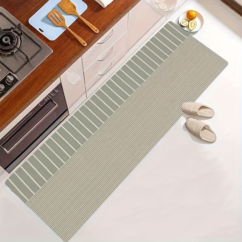 TEMU Tapis de cuisine épais 1 pièce 1,1 cm, tapis à motif simple gris imprimé, convient pour cuisine, salon, porche, balcon et décoration intérieure