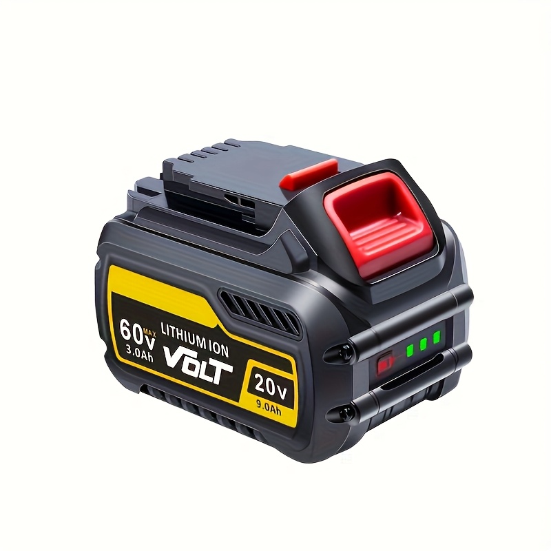 Image of 1 Pack Of 20v/60v 9.0ah Lithium Battery , Suitable For Dewitt 20v/60v Batteries, Dcb609 Dcb606 Dcb612 20v 60v Battery