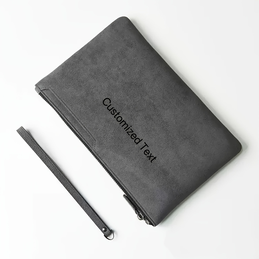 TEMU Borsa da con testo personalizzabile - Portafoglio per telefono e fermasoldi elegante e minimalista - Pochette da - Regalo personalizzato