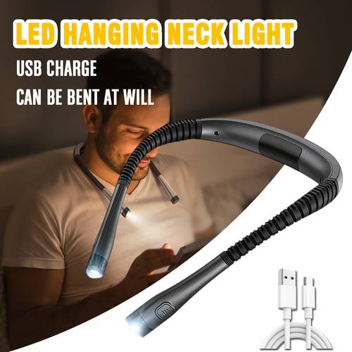 item picture 1pc usb rechargeable hands light with gooseneck folding torch usb portable flashlight suitable for hiking fishing emergencies repair for li ion no system