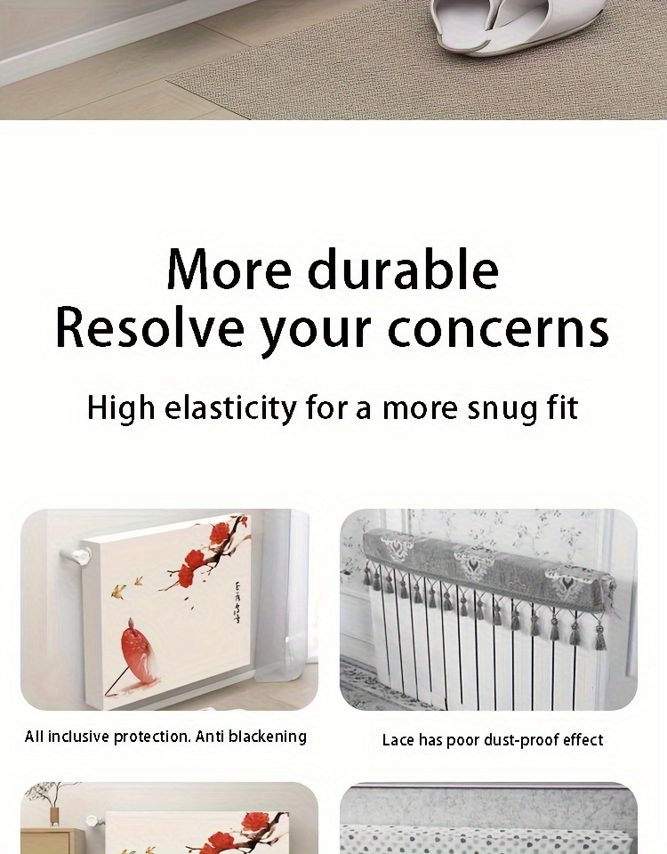 elastic stretch dust cover for radiator abs material universal fit heat resistant anti blackening decorative dust protector for   systems details 1