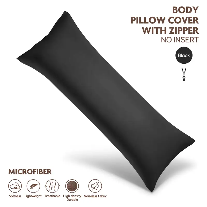 polyester brushed fabric long pillowcase 51x137cm zipper closure soft and durable ideal for home bedding decoration without pillow core Product details 13