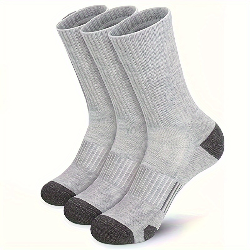 

12pairs, Cotton Socks Basketball Sports Mid-calf Socks (black 6 Pairs, Gray 3 Pairs, White 3 Pairs) Fall/winter Men's Long Socks (us7.5)