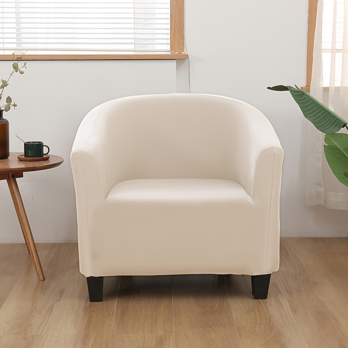 TEMU 1 elástica de tela de fibra para bañera, para sillón tipo club, para sillón de barril, para sofá de color sólido, para sillón de varios colores